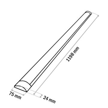 LED Pultmegvilágító QTEC LED/36W/230V 120 cm fehér