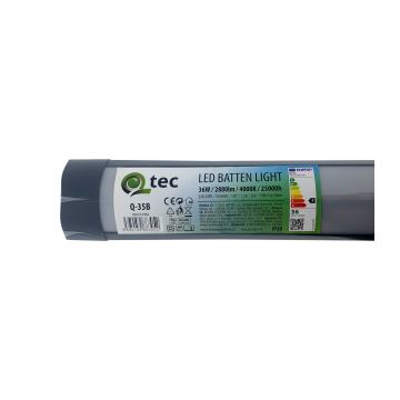 LED Pultmegvilágító QTEC LED/36W/230V 120 cm fekete