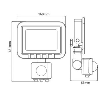 LED reflektor érzékelős LED/30W/230V IP65