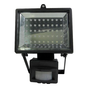 LED reflektor PIR érzékelővel T303 45xLED/3,5W/230V fekete