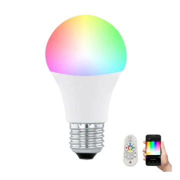 LED RGB Dimmelhető izzó CONNECT E27/9W + távirányító - Eglo