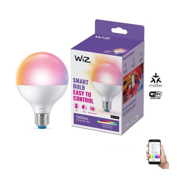 LED RGB Dimmelhető izzó G95 E27/11W/230V 2200-6500K Wi-Fi - WiZ