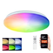 LED RGB Dimmelhető mennyezeti lámpa WAVE LED/30W/230V Wi-Fi Tuya + távirányító