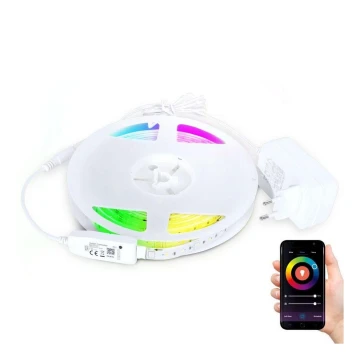 LED RGB Dimmelhető szalag LED/24W/230V 5m 3000-6000K Wi-Fi Tuya