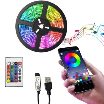 LED RGB Dimmelhető szalag LED/6W/5V USB 2 m + távirányítás