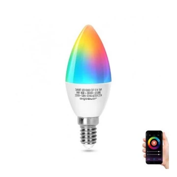 LED RGB Izzó C37 E14/5W/230V 3000-6500K Wi-Fi - Aigostar