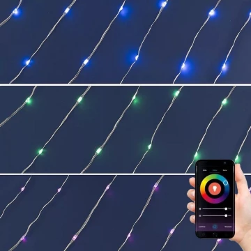 LED RGB Karácsonyi dimmelhető lánc 100xLED/29 funkció 10,4m