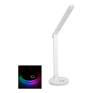 LED RGB Újratölthető asztali lámpa power bank funkcióval LED/12W/5V 2800-6000K fehér