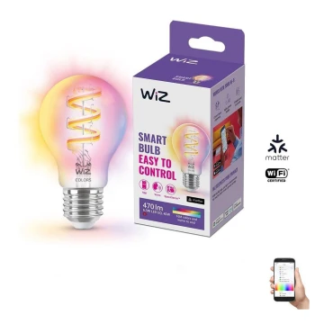 LED RGBW Dimmelhető izzó A60 E27/6,3W/230V 2200-6500K Wi-Fi - WiZ