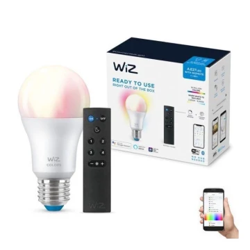 LED RGBW Dimmelhető izzó A60 E27/8,5W/230V 2200-6500K  CRI 90 Wi-Fi + távirányítás - WiZ