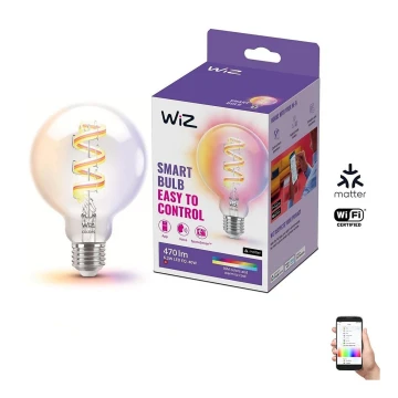 LED RGBW Dimmelhető izzó G95 E27/6,3W/230V 2200-6500K Wi-Fi - WiZ