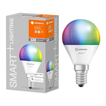 LED RGBW Dimmelhető izzó SMART + E14/5W/230V 2700K-6500K Wi-Fi  - Ledvance