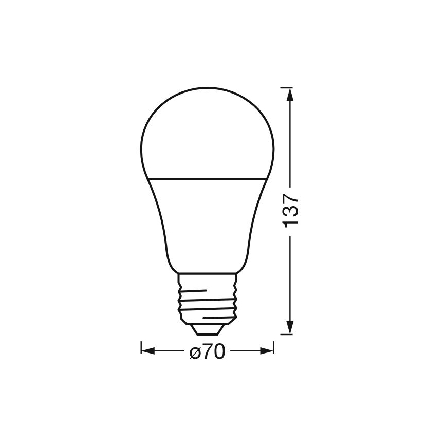 LED RGBW Dimmelhető izzó SMART+ E27/14W/230V 2700-6500K Wi-Fi - Ledvance