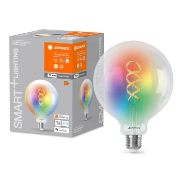 LED RGBW Dimmelhető izzó SMART+ FILAMENT E27/4,8W/230V 2700-6500K Wi-Fi - Ledvance