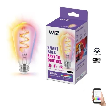 LED RGBW Dimmelhető izzó ST64 E27/6,3W/230V 2200-6500K Wi-Fi - WiZ