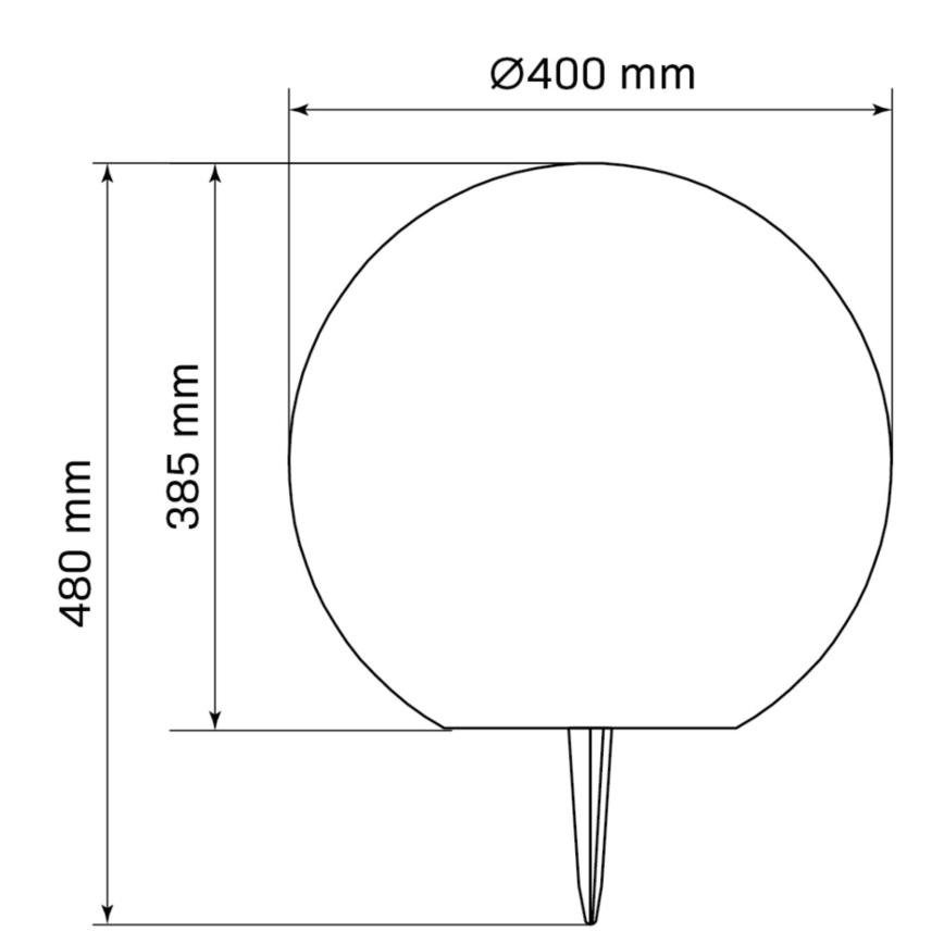 LED RGBW Napelemes lámpa BALL LED/1,2V átm. 40 cm IP65 + távirányítás