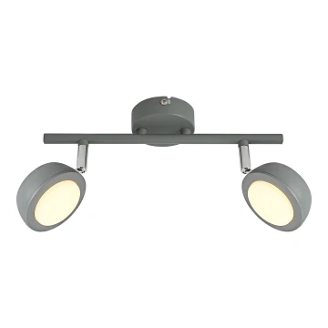 LED Spotlámpa MILD 2xLED/6W/230V szürke