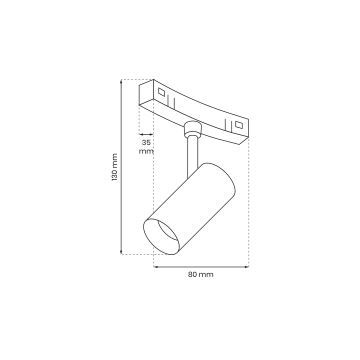 LED Spotlámpa sínrendszerhez MAGNETIC TRACK LED/7W/48V 3000K fekete