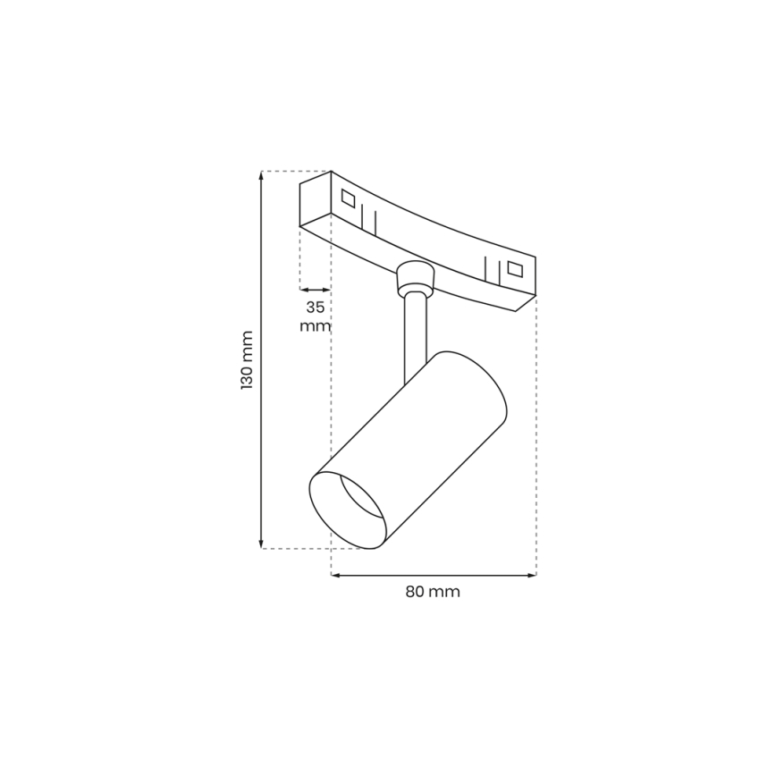 LED Spotlámpa sínrendszerhez MAGNETIC TRACK LED/7W/48V 3000K fekete