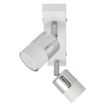 LED Spotlámpa TUBSSON 2xGU10/4,8W/230V fehér/fényes króm