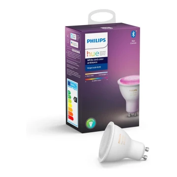 LED Szabályozható izzó Philips Hue WHITE AND COLOR AMBIANCE GU10/5,7W/230V 2000-6500K