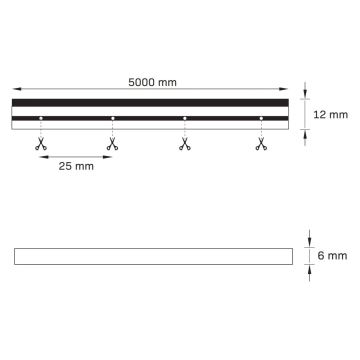 LED szalag NEON 5 m LED / 23W / 12V IP65 zöld