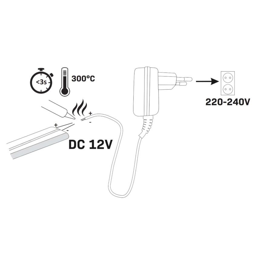 LED szalag NEON 5 m LED/27W/12V 4000K IP65