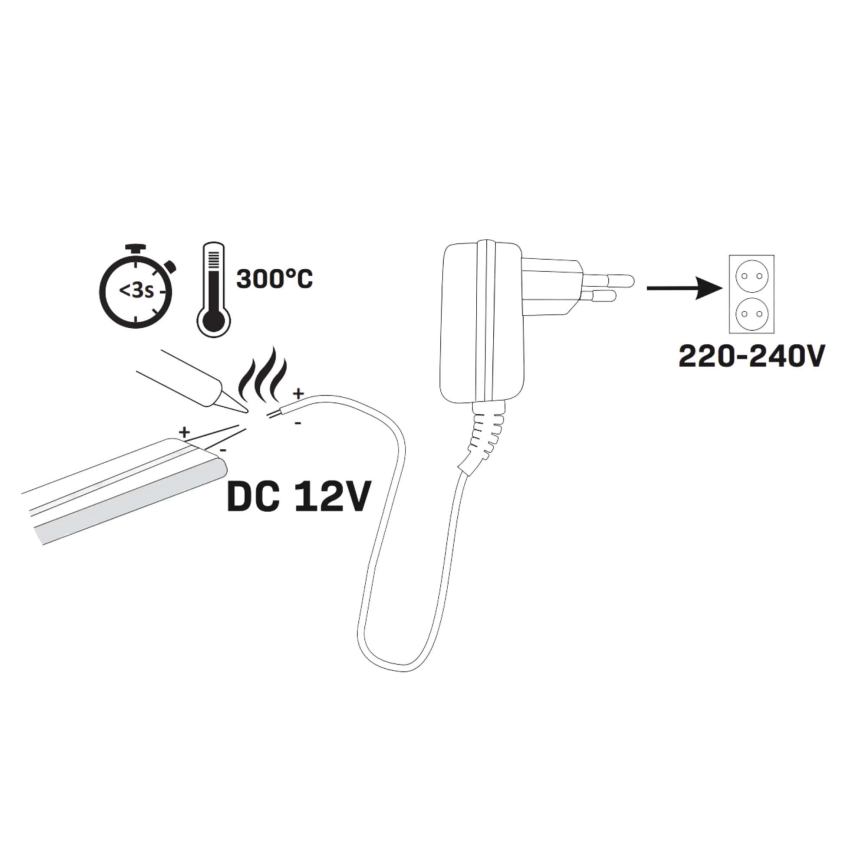 LED szalag NEON 5 m LED / 27W / 12V IP65 kék