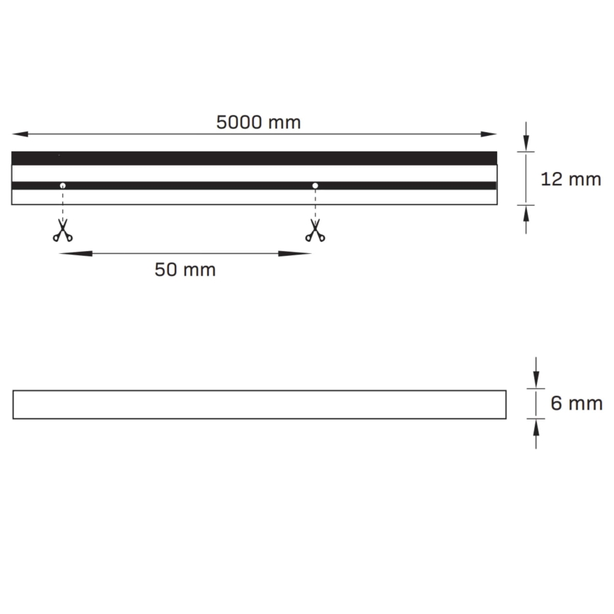 LED Szalag NEON 5m LED/40W/24V narancs IP65