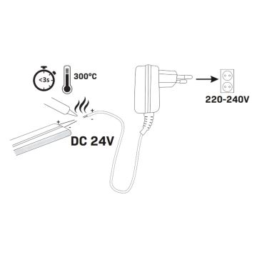 LED Szalag NEON 5m LED/40W/24V narancs IP65