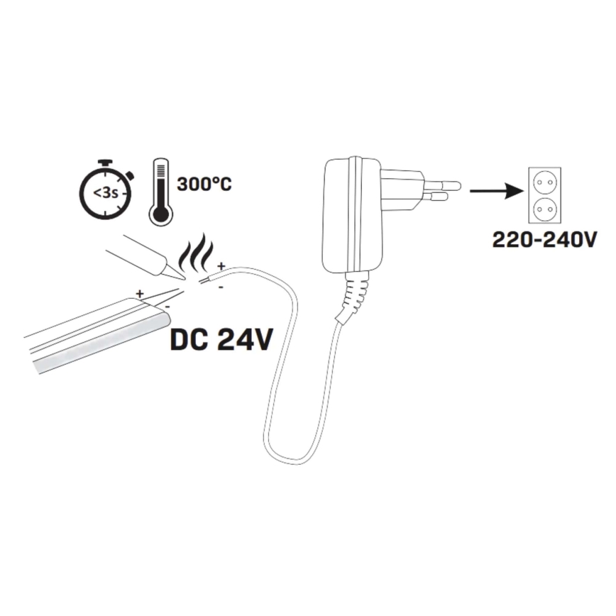 LED Szalag NEON 5m LED/40W/24V narancs IP65