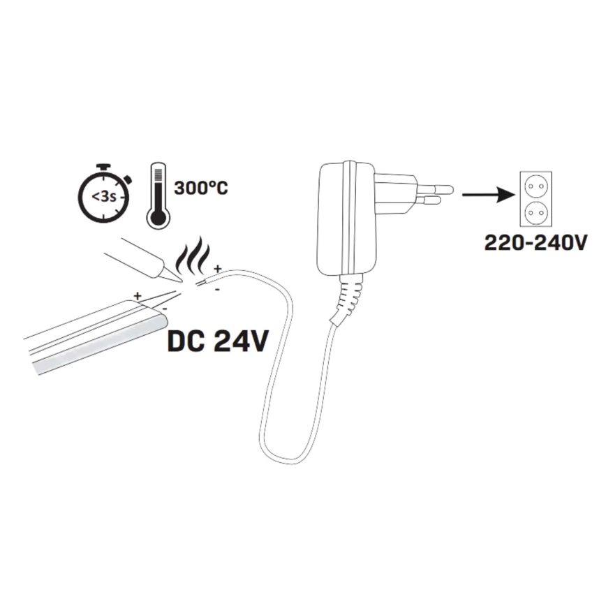 LED Szalag NEON 5m LED/48W/24V 4000K IP65