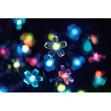 LED Szolár lánc FLOWER 50xLED/1,2V IP44