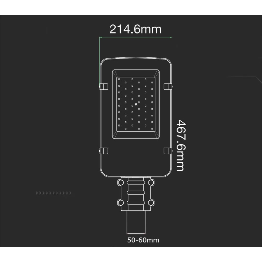 LED Utcai lámpa SAMSUNG CHIP LED/50W/230V 4000K IP65