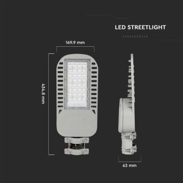 LED Utcai világítás SAMSUNG CHIP LED/50W/230V 6500K szürke