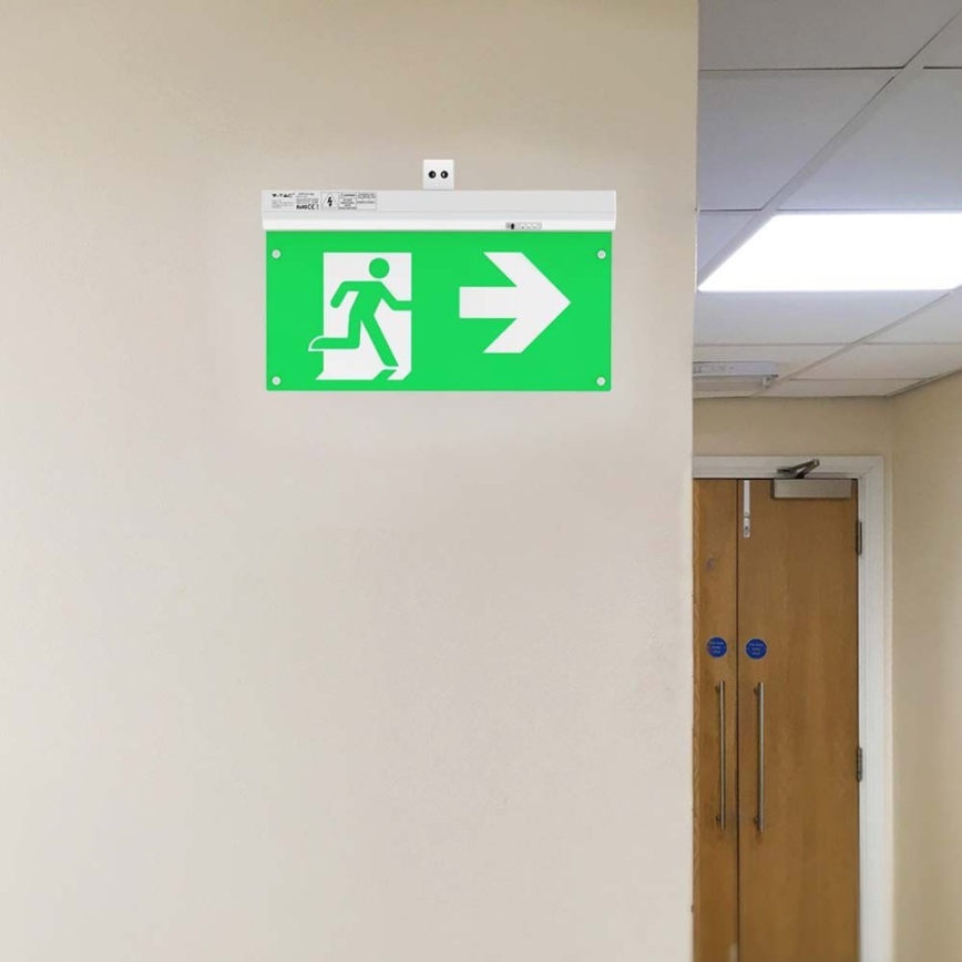 LED Vészvilágítás EMERGENCY EXIT LED/2,5W/230V 4in1 6000K