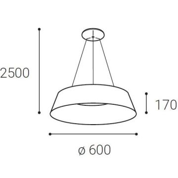 LED2 - LED Csillár zsinóron KATY LED/60W/230V 3000/4000K fehér