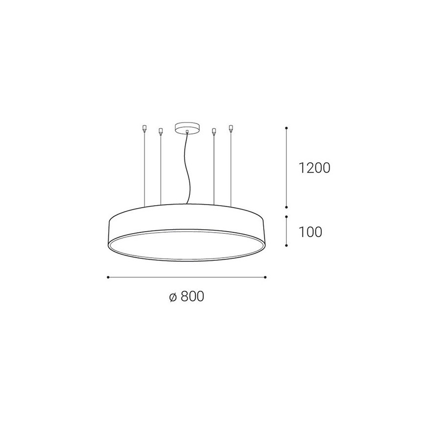 LED2 - LED Dimmelhető csillár zsinóron MONO LED/100W/230V 3000K/4000K fehér