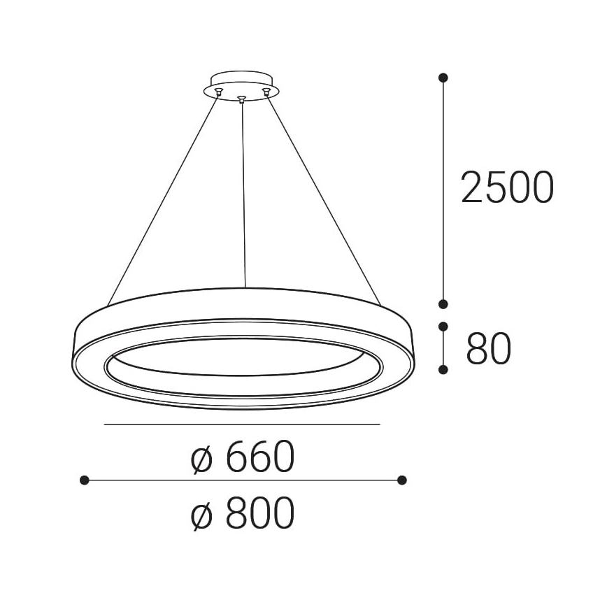 LED2 - LED Dimmelhető csillár zsinóron SATURN LED/60W/230V 3000K/4000K fehér