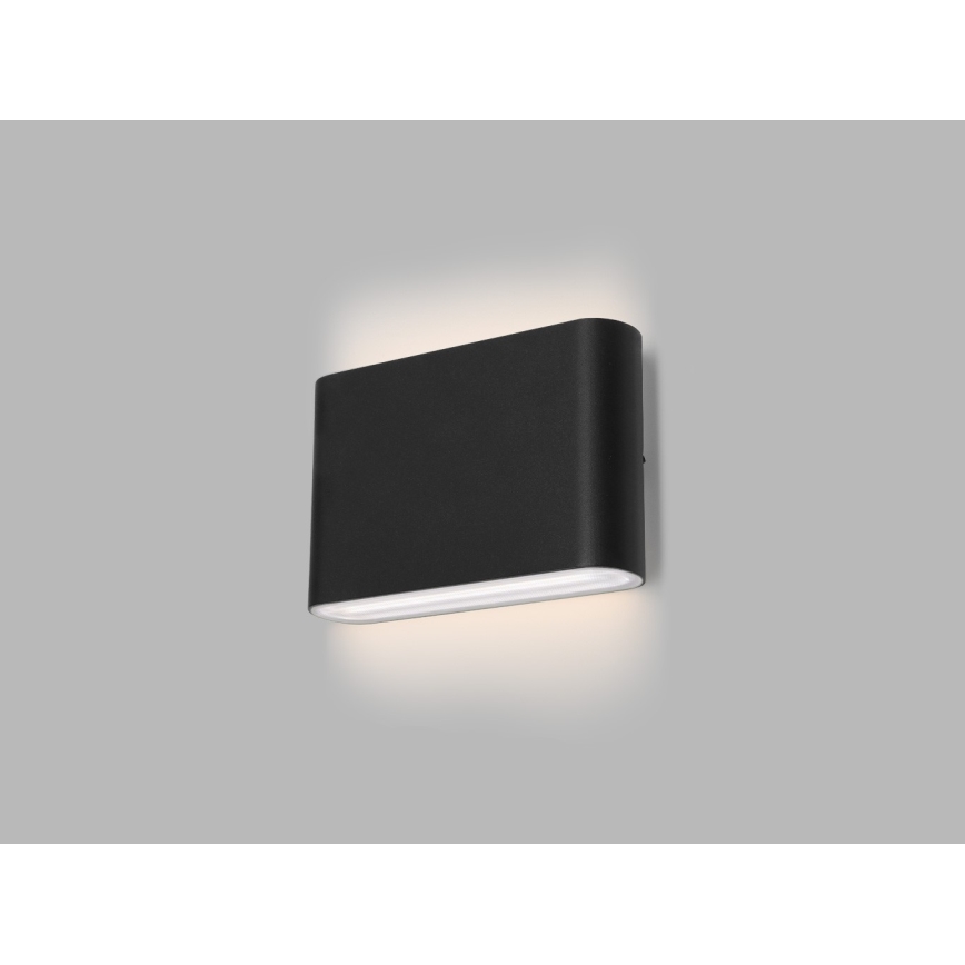 LED2 - LED Kültéri fali lámpa FLAT 2xLED/3W/230V IP65 3000K/4000K/5700K fekete