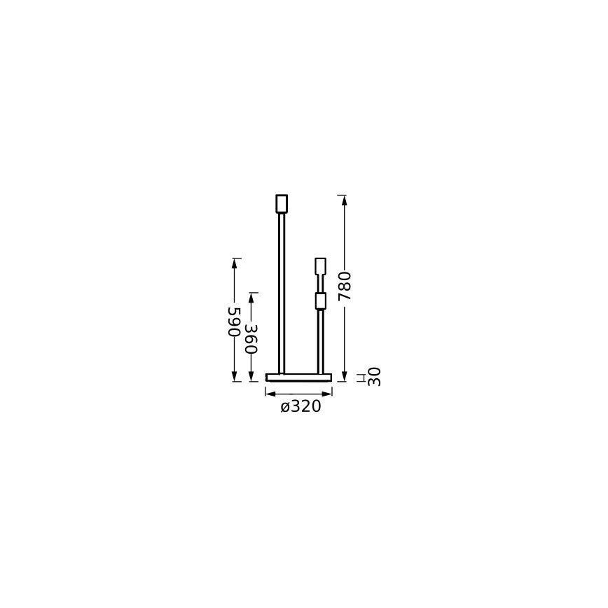 Ledvance - Állvány lámpához DECOR STICK 3xE27/40W/230V antracit