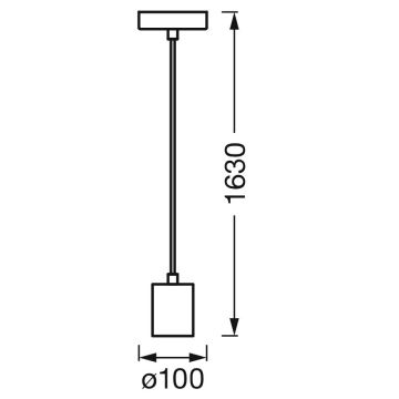 Ledvance - Csillár zsinóron PENDULUM 1xE27/15W/230V Gumifüge