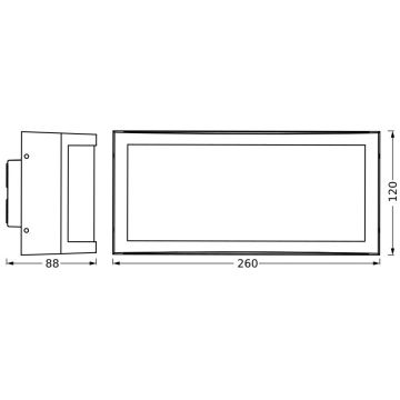 Ledvance - Kültéri fali lámpa CUADRA 1xE27/40W/230V IP65