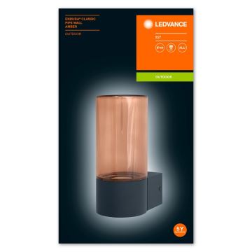 Ledvance - Kültéri fali lámpa PIPE 1xE27/25W/230V IP44