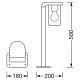 Ledvance - Kültéri lámpa CASCADE 1xE27/25W/230V IP44 50 cm