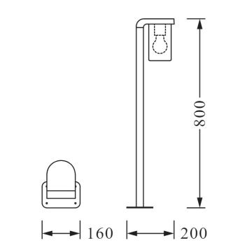 Ledvance - Kültéri lámpa CASCADE 1xE27/25W/230V IP44 80 cm
