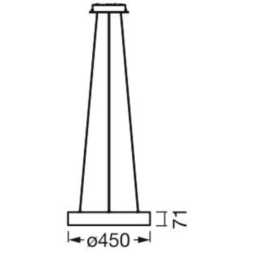 Ledvance - LED Dimmelhető csillár zsinóron SUN@HOME CIRCULAR LED/18,5W/230V Wi-Fi