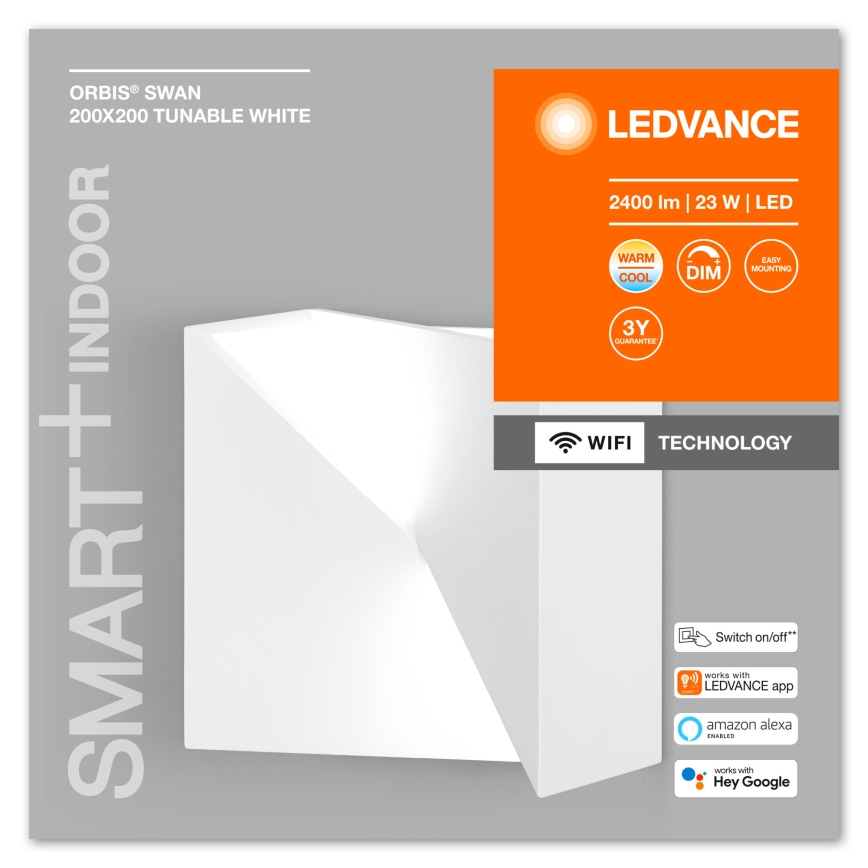 Ledvance - LED Dimmelhető fali lámpa SMART+ SWAN LED/23W/230V 3000-6500K Wi-Fi