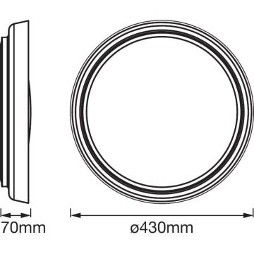 Ledvance - LED Dimmelhető lámpa SMART + PLATE LED/24W/230V 3000K-6500K Wi-Fi