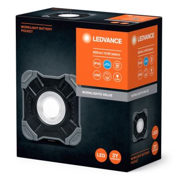 Ledvance - LED Dimmelhető munka lámpa WORKLIGHT BATTERY LED/10W/5V IP54